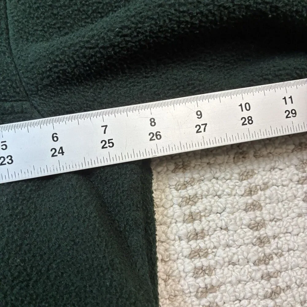 Vintage J Crew Oarsman Fleece Quarter Zip Jacket Mens XL Green Sport Pullover